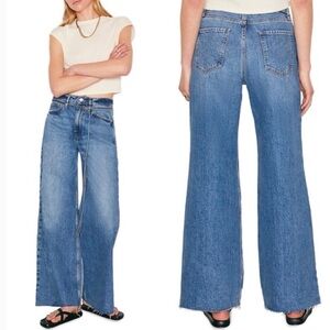 FRAME High Rise Baggy Jeans in Mykonos Size 28 Wide Leg